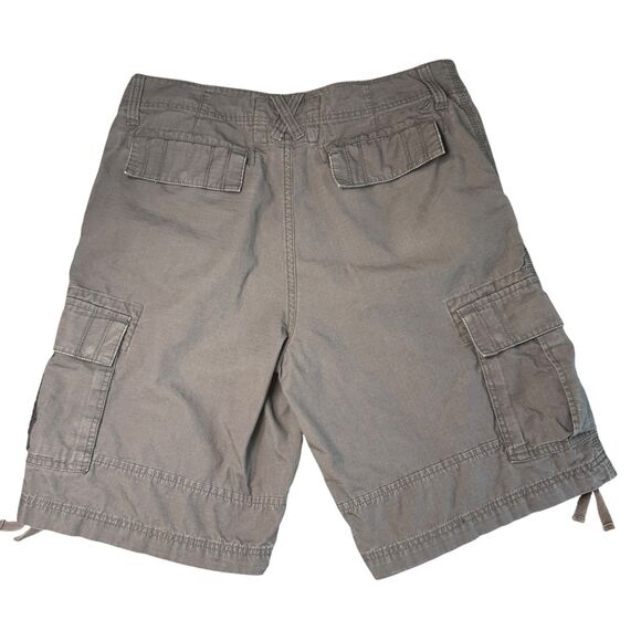 VTG Urban Pipeline Cargo Shorts Men's 34 Brown Cotton Ripstop Pockets Y2K Skater - Picture 2 of 13